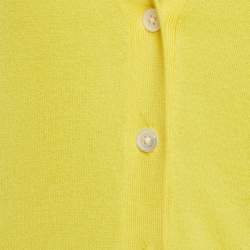 Ralph Lauren Yellow Cotton Button Front Cardigan M
