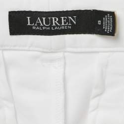 Pre Owned Ralph Lauren White Cotton Trousers L