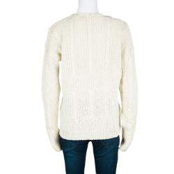 Pre Owned Ralph Lauren Cream Chunky Knit Sweater L