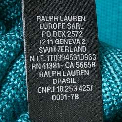 Pre Owned Ralph Lauren Blue Rib Knit Mini Dress S