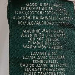 Pre Owned Ralph Lauren White Ruffled Cotton Long Sleeve Shirt M