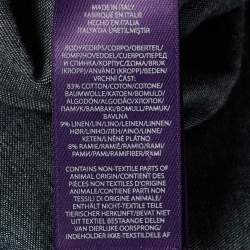 Pre Owned Ralph Lauren Navy Blue Painted Detail Denim Shirt S
