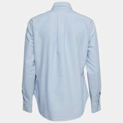 Pre Owned Ralph Lauren Blue Chambray Cotton Long Sleeve Shirt S