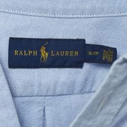 Pre Owned Ralph Lauren Blue Chambray Cotton Long Sleeve Shirt S