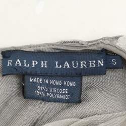 Pre Owned Ralph Lauren Silver Velvet Top S
