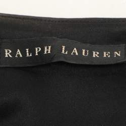 Pre Owned Ralph Lauren Black Silk Top S