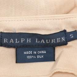 Pre Owned Ralph Lauren Beige Silk Top S