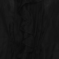 Pre Owned Ralph Lauren Black Silk Top M