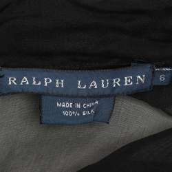 Pre Owned Ralph Lauren Black Silk Top M