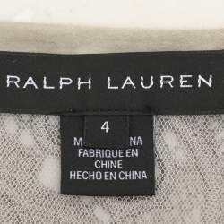 Ralph Lauren Grey Lace Front Open Long Shrug S