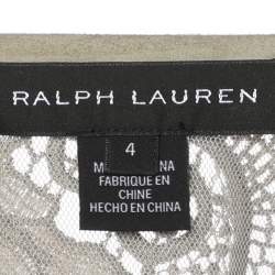Ralph Lauren Grey Lace Front Open Long Shrug S