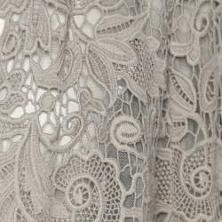 Ralph Lauren Grey Lace Front Open Long Shrug S