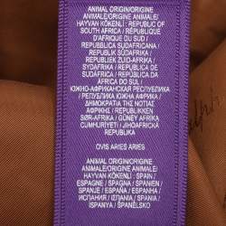 Pre Owned Ralph Lauren Brown Croc Embossed Leather Skirt S