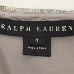 Pre Owned Ralph Lauren Grey Lace Top S