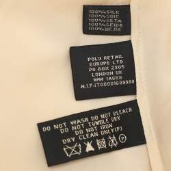 Pre Owned Ralph Lauren Gold Silk Top M