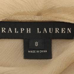 Pre Owned Ralph Lauren Gold Silk Top M