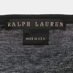 Ralph Lauren Black Cotton Knit Long Sleeve T-Shirt M