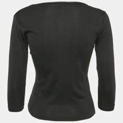 Ralph Lauren Black Cotton Knit Long Sleeve T-Shirt M