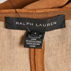 مملوكة مسبقًا Ralph Lauren Brown Suede Skinny Trousers S