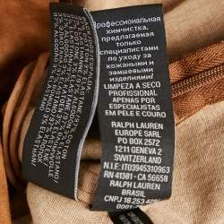 مملوكة مسبقًا Ralph Lauren Brown Suede Skinny Trousers S