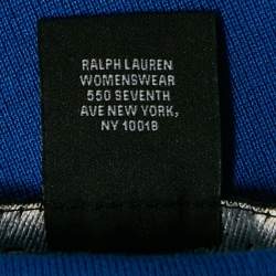 Ralph Lauren Blue Cotton Knit Crewneck Pullover S