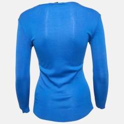 Ralph Lauren Blue Cotton Knit Crewneck Pullover S
