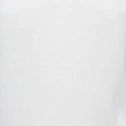 Ralph Lauren White Cotton Knit V-Neck Sweatshirt S
