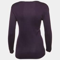 Pre Owned  Ralph Lauren Purple Cotton Long Sleeve Sweater M 