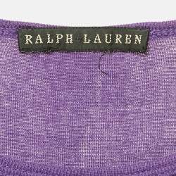 Pre Owned Ralph Lauren Purple Cotton Knit Pullover S
