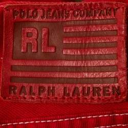 Ralph Lauren Red Denim Straight Leg Jeans L Waist 31"