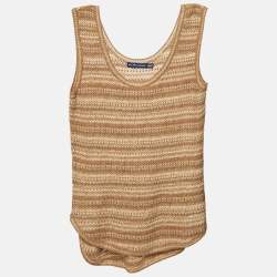 Ralph Lauren Brown Crochet Tank Top XS
