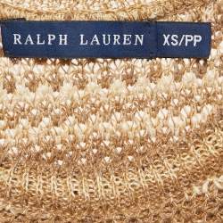 Ralph Lauren Brown Crochet Tank Top XS