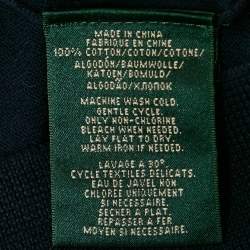 Ralph Lauren Navy Blue Cotton Button Front Cardigan XS