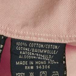 Ralph Lauren Pink Cotton Button Front Long Sleeve Shirt M