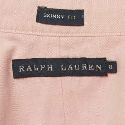 Ralph Lauren Pink Cotton Button Front Long Sleeve Shirt M