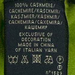 Pre Owned Ralph Lauren Light Green Cashmere V-Neck Long Sleeve Sweater S