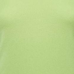 Pre Owned Ralph Lauren Light Green Cashmere V-Neck Long Sleeve Sweater S