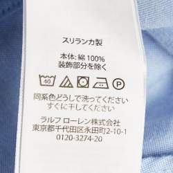 Pre Owned Ralph Lauren Blue Cotton Slim Fit Button Down Shirt L