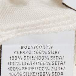 Pre Owned Ralph Lauren White Silk Panel Detail Sleeveless Top S