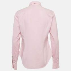 Ralph Lauren Pink Cotton Button Front Super Slim Fit L