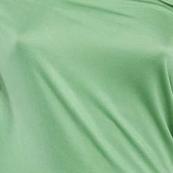 Ralph Lauren Green Jersey One Shoulder Asymmetric Midi Dress S