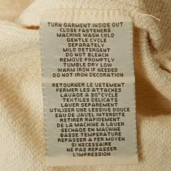 Pre Owned Denim & Supply Ralph Lauren Cream Gold Trim Cotton Military Style Jacket M