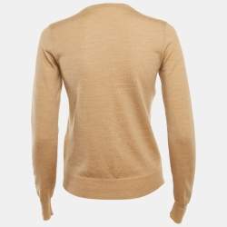 Pre Owned Ralph Lauren Beige Wool Knit Cardigan S