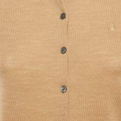 Pre Owned Ralph Lauren Beige Wool Knit Cardigan S