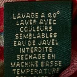 Pre Owned Lauren Ralph Lauren Pink/Multicolor Stripe Print Cotton Wrap Top S