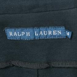 Pre Owned Ralph Lauren Navy Blue Embroidered Cotton Single-Breasted Blazer L