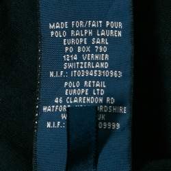 Pre Owned Ralph Lauren Navy Blue Embroidered Cotton Single-Breasted Blazer L