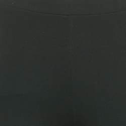 Pre Owned Ralph Lauren Black Embroidered Hem Jersey Leggings M