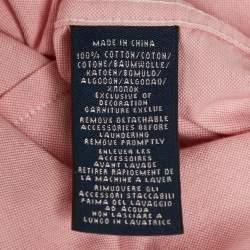 Pre Owned Ralph Lauren Sport Pink Cotton Button Front Shirt S