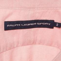 Pre Owned Ralph Lauren Sport Pink Cotton Button Front Shirt S